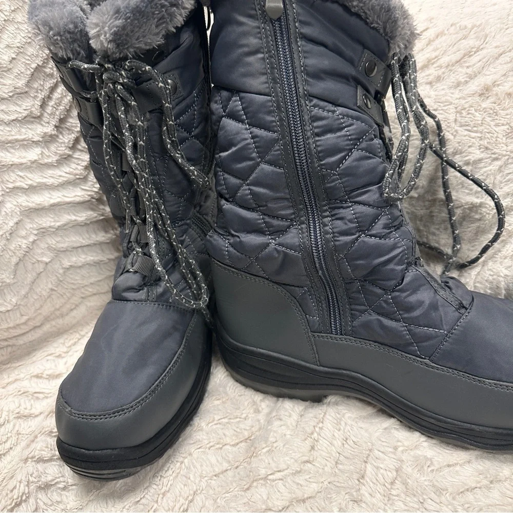 Dream Pairs Goose Womens Grey Faux Fur Winter Boots Size 9  EUC!